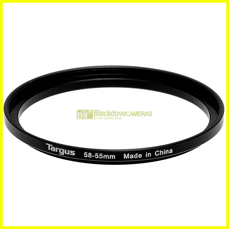 Adattatore step up 55/58mm per filtri M58 su obiettivi diametro 55. Adapter