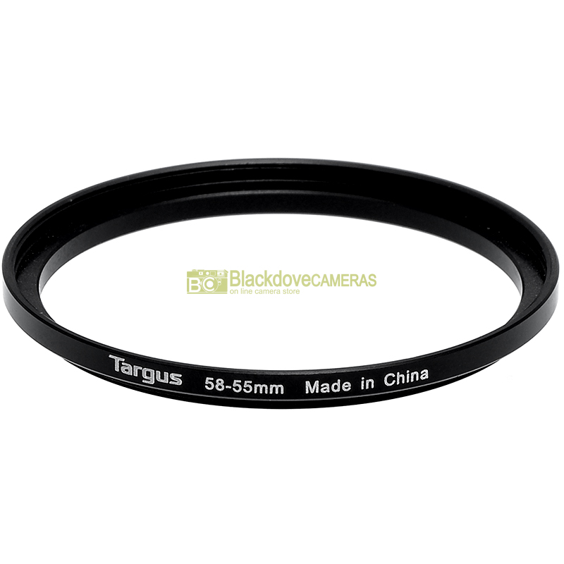 Adattatore step up 55/58mm per filtri M58 su obiettivi diametro 55. Adapter