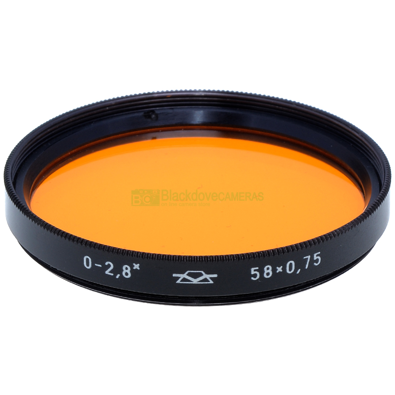 58mm Filtro arancione Zenit innesto a vite M62 BN lens filter.