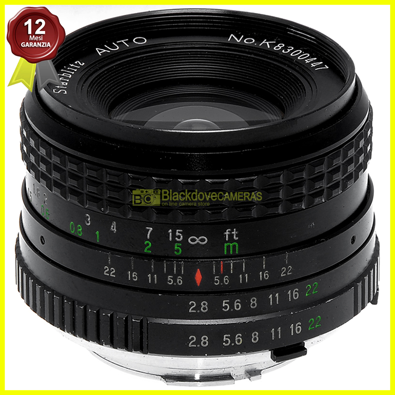 Starblitz Auto 28mm. Objectif grand angle f2.8 pour appareils photo Minolta MD