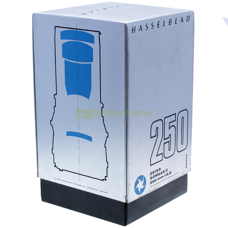 Hasselblad Sonnar C 250mm. f5,6 empty box. Solo scatola con imballo interno