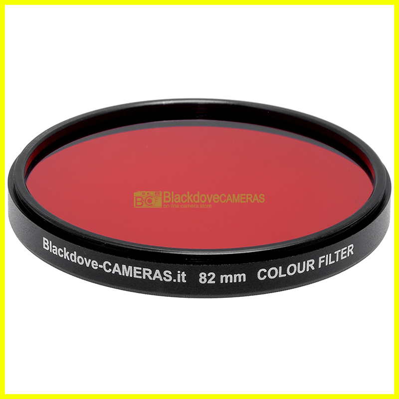 82mm. filtro Rosso Blackdove-cameras. Diametro 82 mm. Red filter.