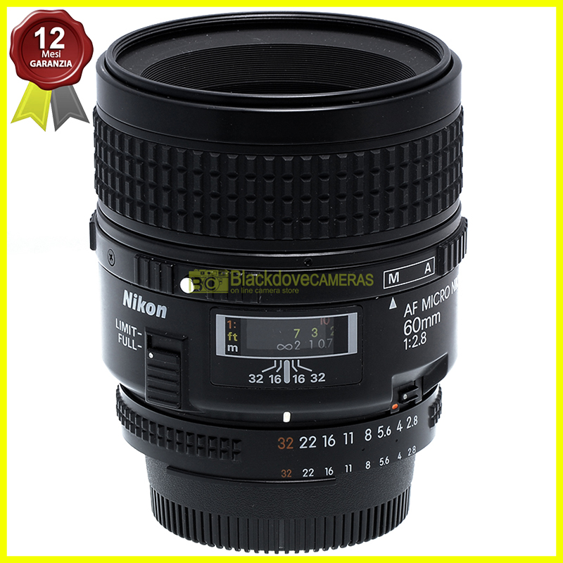 Nikon AF Micro Nikkor 60mm. f2,8 obiettivo full frame per reflex. Macro 1:1