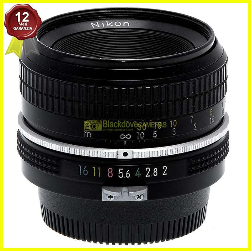 Nikon Nikkor 50mm f2 obiettivo per fotocamere reflex con baionetta F pre AI