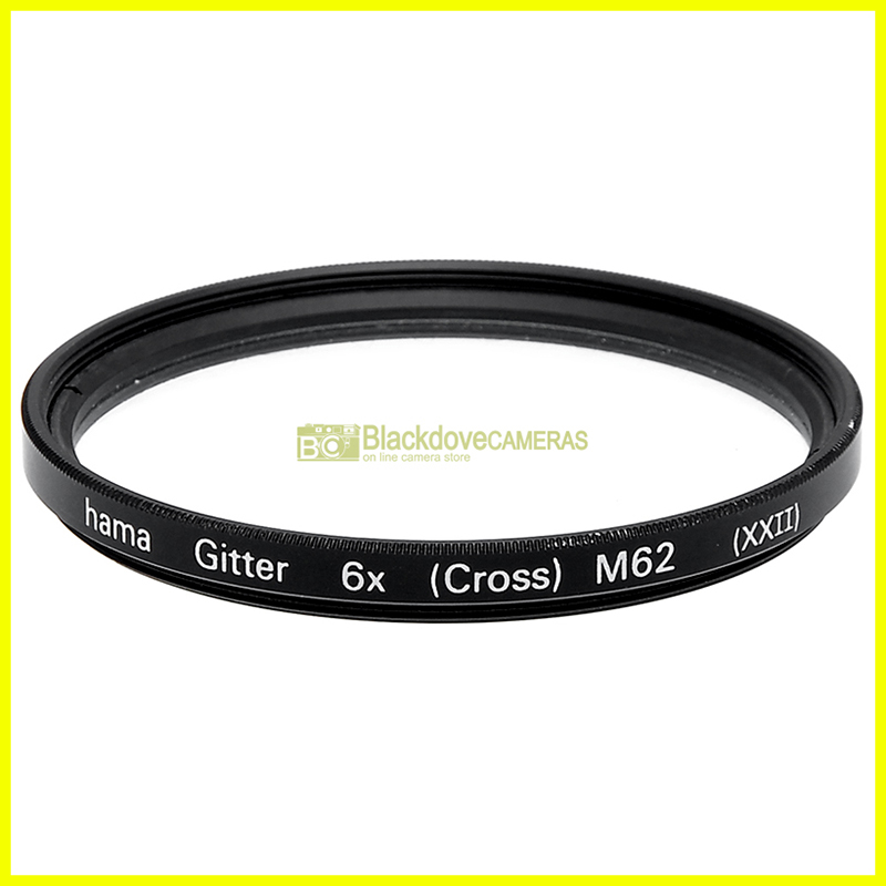 62mm filtro Star Gitter 6x stella a 6 punte Hama per obiettivi M62 Cross screen