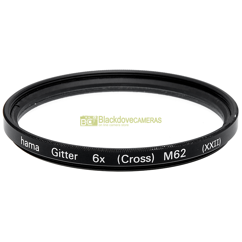 62mm filtro Star Gitter 6x stella a 6 punte Hama per obiettivi M62 Cross screen