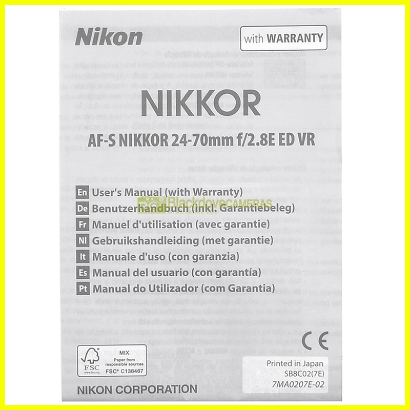 “Manuale obiettivo Nikon”