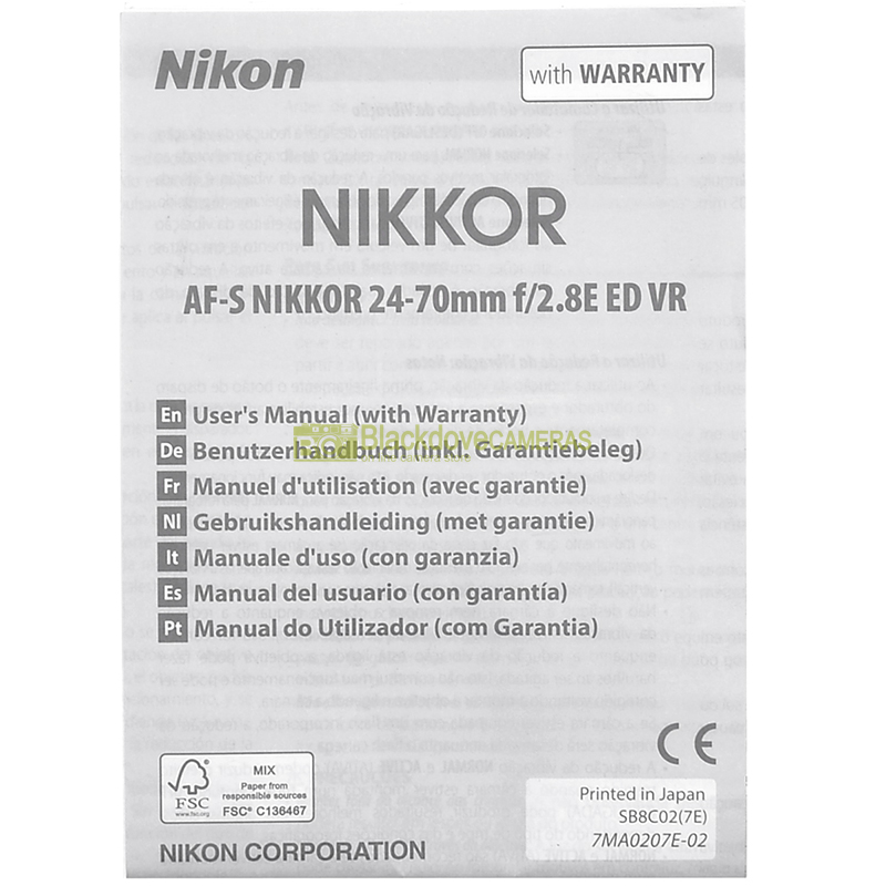 “Manuale obiettivo Nikon”