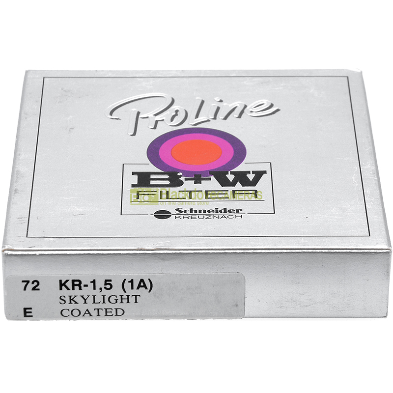 “72mm. Filtro Skylight 1A KR 1,5 B+W by Schneider. M72 Sky-light filter *NUOVO*.”