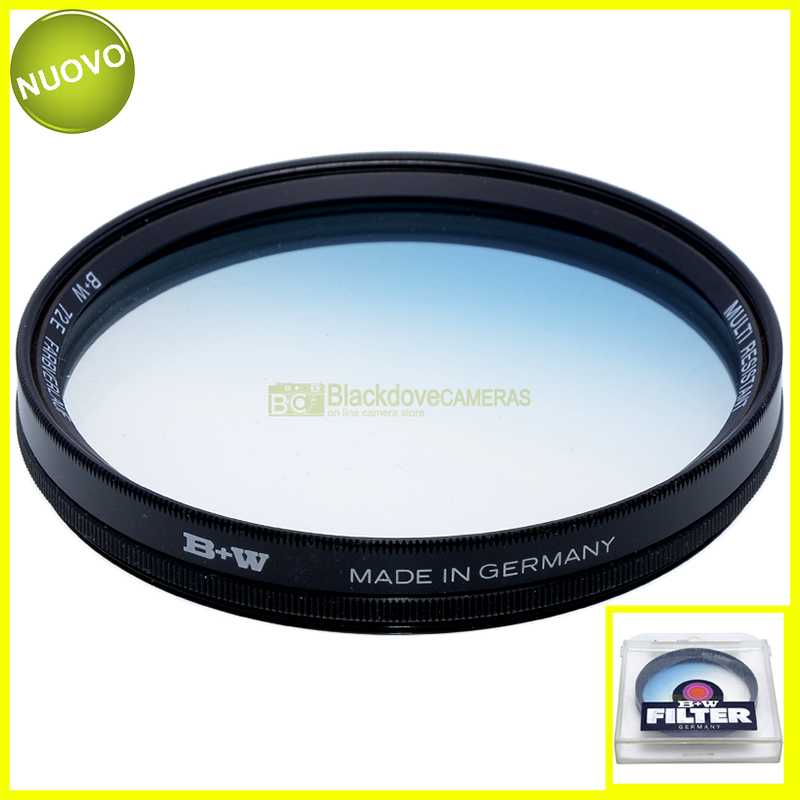 “72mm. Filtro digradante blu 72E B+W by Schneider. M72 graduated filter *NUOVO*.”
