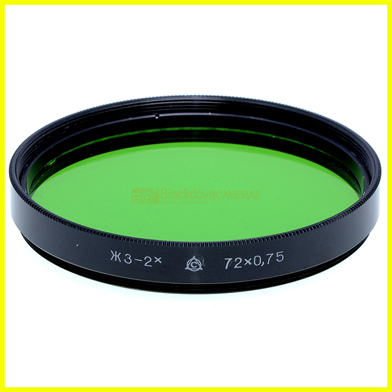 72mm. filtro verde russo con innesto a vite M72. Green filter for screw M72