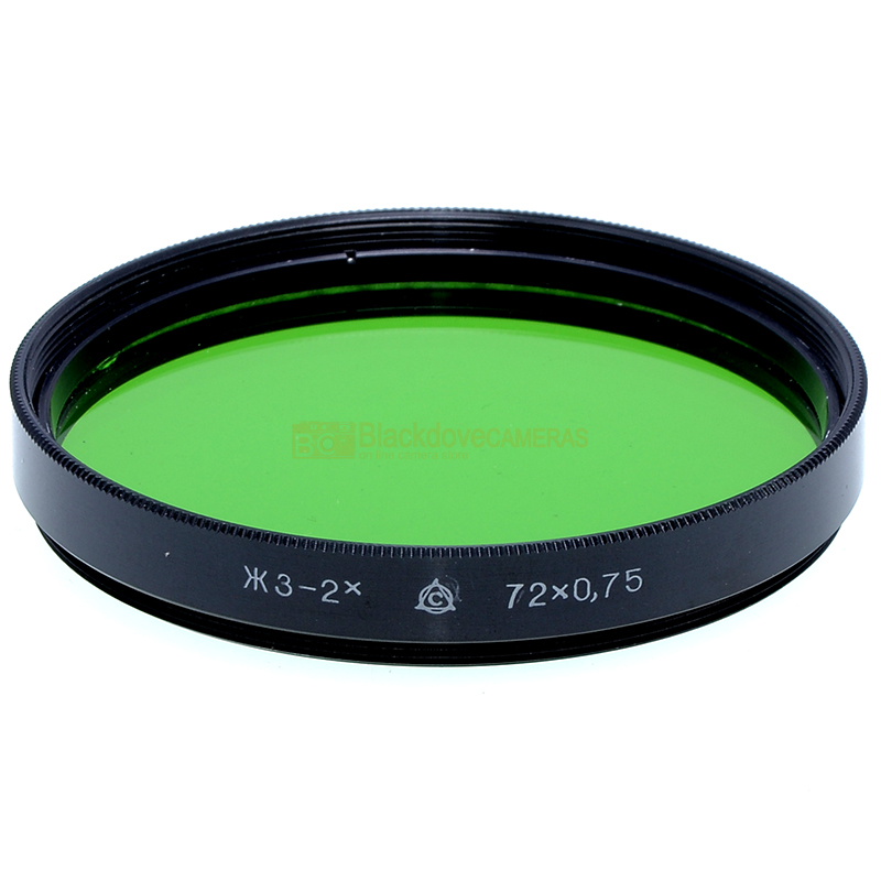 72mm. filtro verde russo con innesto a vite M72. Green filter for screw M72