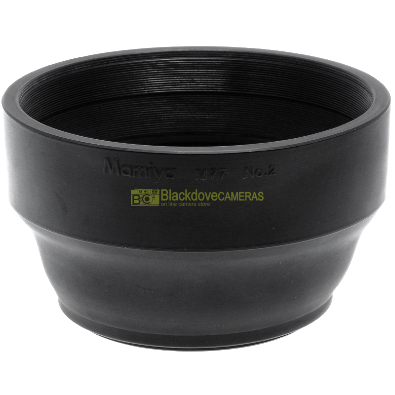Mamiya, paraluce originale per obiettivi a vite M77 con diametro 77mm.
