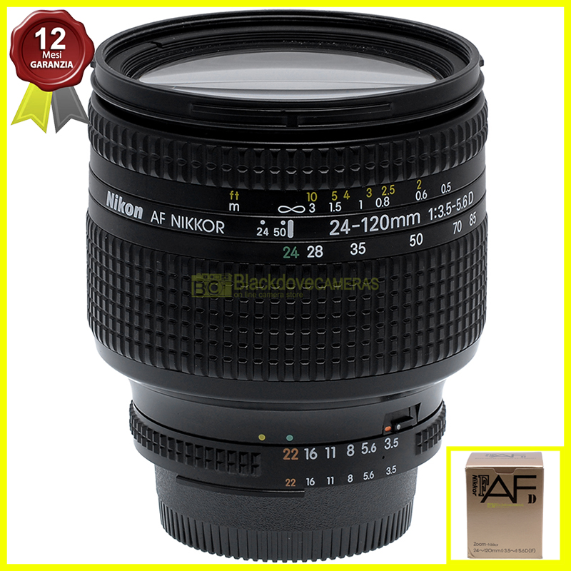 Nikon AF-D Nikkor 24/120mm f3,5-5,6 IF. Obiettivo Zoom per fotocamere reflex.