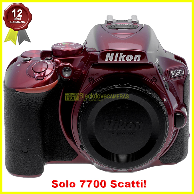 Nikon D5500 body red fotocamera reflex digitale 24,1Mp. Macchina fotografica.