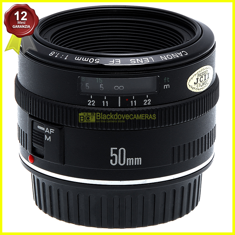 Canon EF 50mm f1.8. Lente de enfoque automático de fotograma completo para cámaras metálicas EOS AF