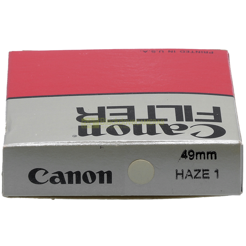 49mm. Filtro UV Haze-1 originale Canon con vite M49. Ultra violet filter.