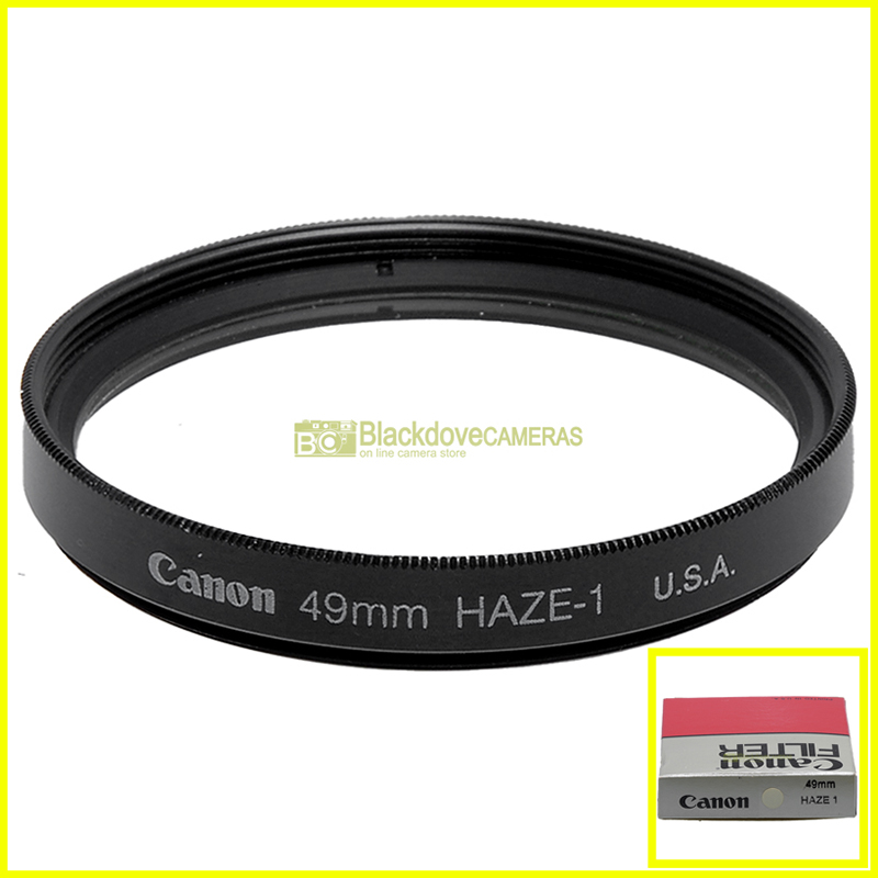 49mm. Filtro UV Haze-1 originale Canon con vite M49. Ultra violet filter.
