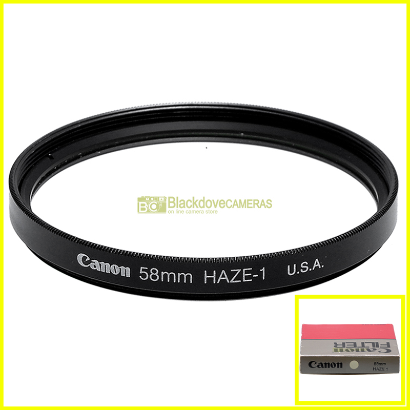 58mm. Filtro UV Haze-1 originale Canon con vite M58. Ultra violet filter.