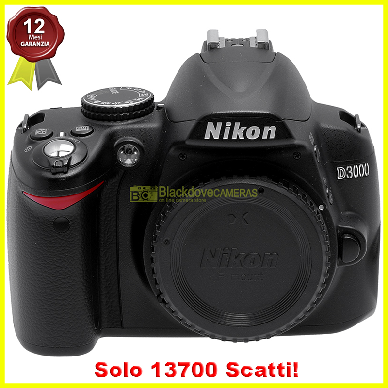 Nikon D3000 body fotocamera reflex digitale 10,2Mp. Macchina fotografica