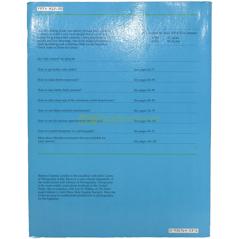 A short course in MINOLTA Photography - Barbara London. English Ed. 1983