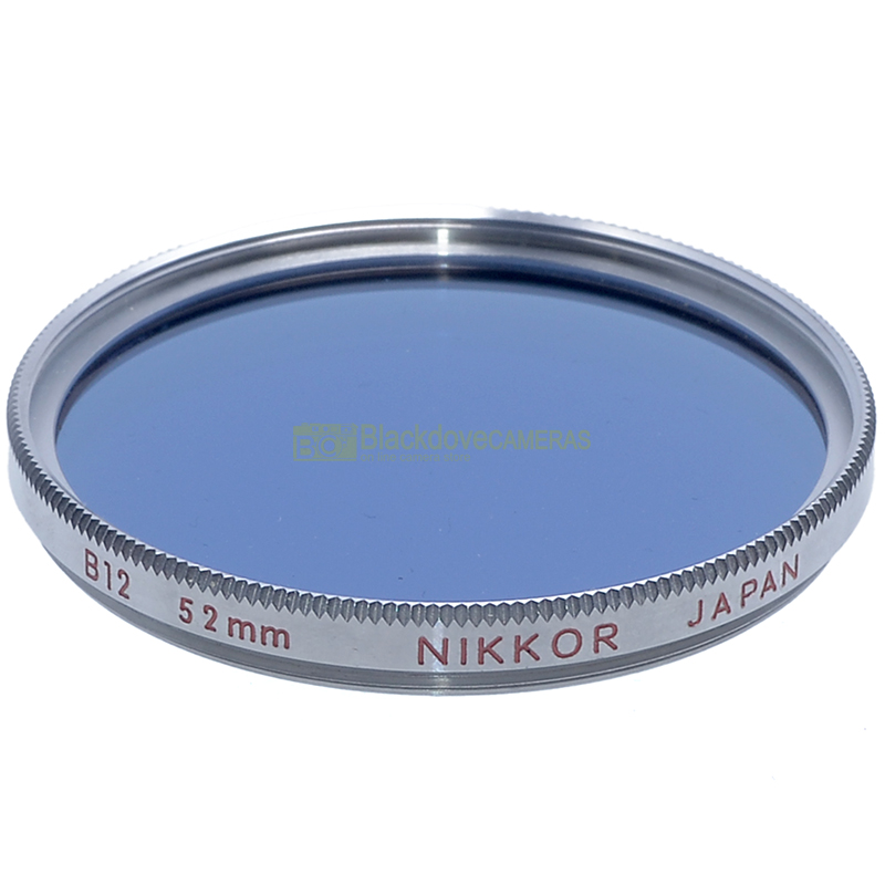 52mm Filtro di conversione blu Nikon B12 a vite M52. B-12 Blue lens filter
