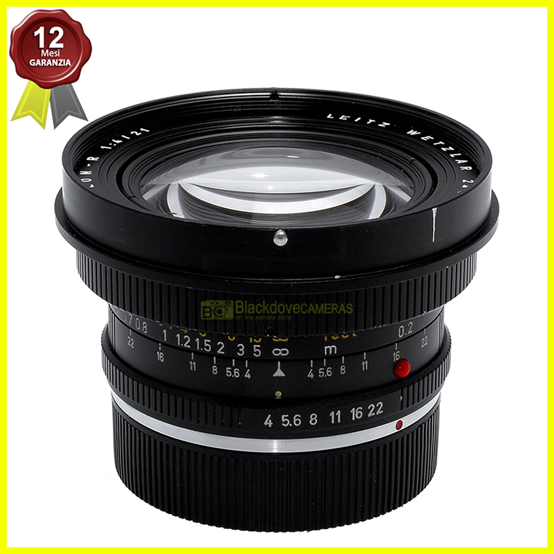 Leica Leitz Wetzlar Super Angulon R 21mm f4 obiettivo per fotocamere R. Germany.