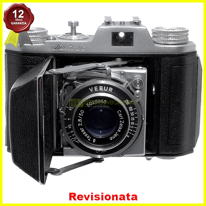 Welta Welti Ic con Zeiss Tessar 50mm f2,8. Fotocamera d'epoca folding anni '60