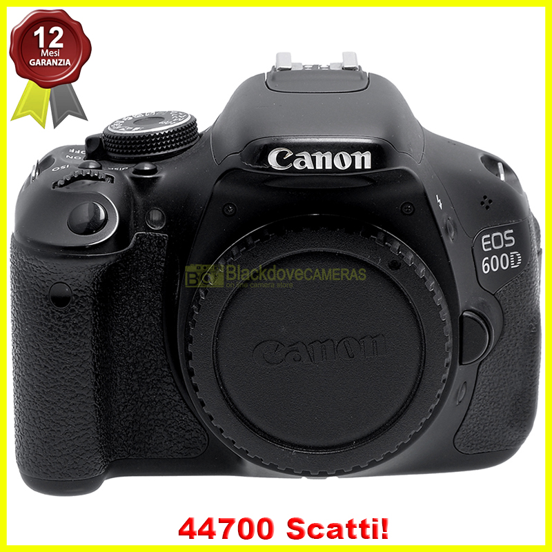 Canon EOS 600D Black body. Macchina fotografica reflex 18Mp Fotocamera digitale
