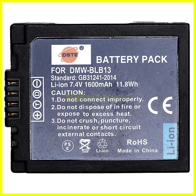 DSTE DMW-BLB13 batteria 1600 mAh per PanasonicLumix DMC-GF1C, SLR, DMC-G1

