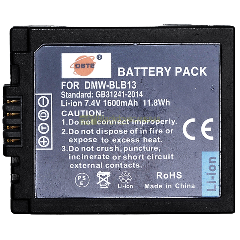 DSTE DMW-BLB13 batteria 1600 mAh per PanasonicLumix DMC-GF1C, SLR, DMC-G1