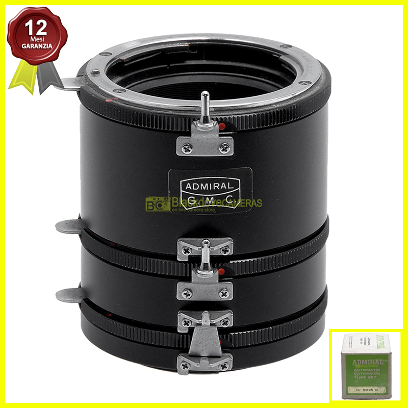 Kit anelli per riprese Macro Close-Up Admiral 11-18-36mm. innesto Nikon F 