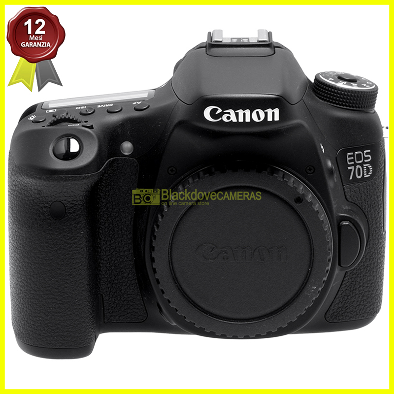 Canon EOS 70D body. Fotocamera digitale reflex. Macchina fotografica 20,2Mp.