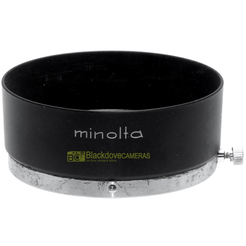 Paraluce Minolta D57KG per obiettivi 35mm f2,8 e 58mm f1,4. Genuine metal hood.