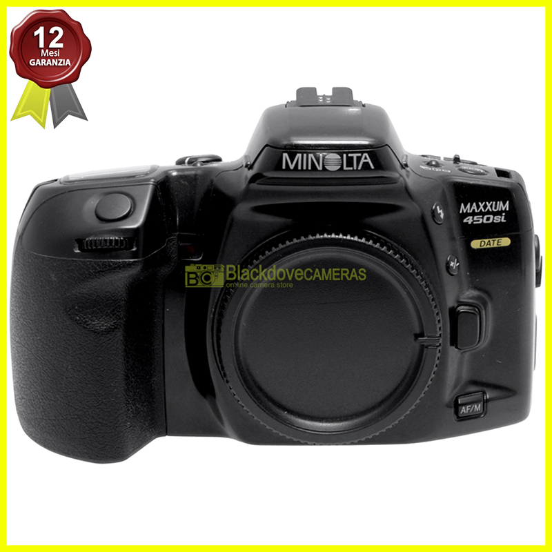 Minolta Maxxum (Dynax) 450si Date black AF. Fotocamera reflex a pellicola.