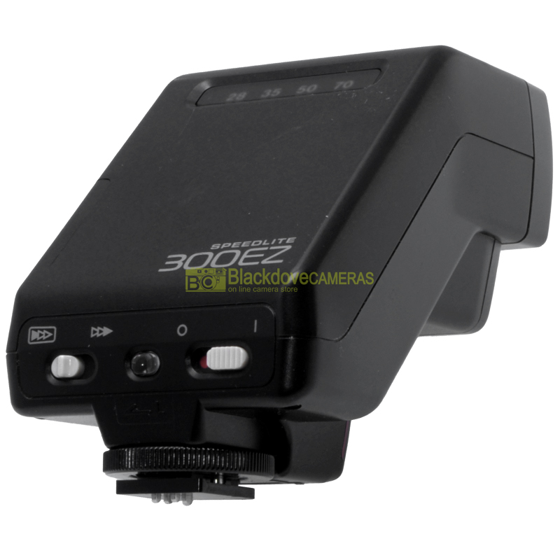 Flash Canon Speedlite 300EZ TTL per fotocamere a pellicola. Manuale su digitali