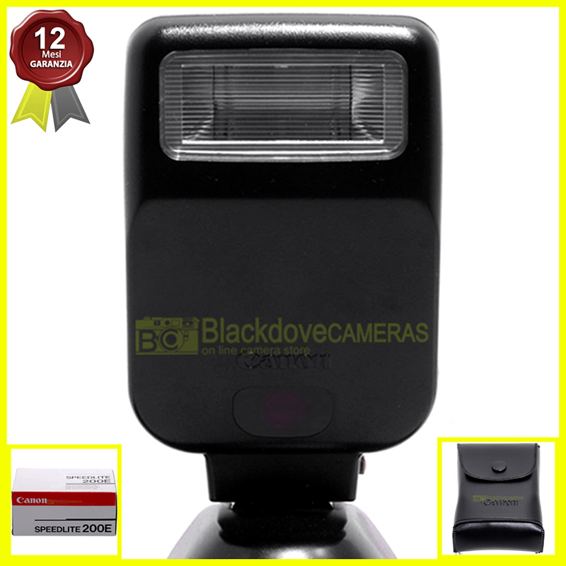 Flash Canon Speedlite 200E TTL per fotocamere a pellicola. Manuale su digitali