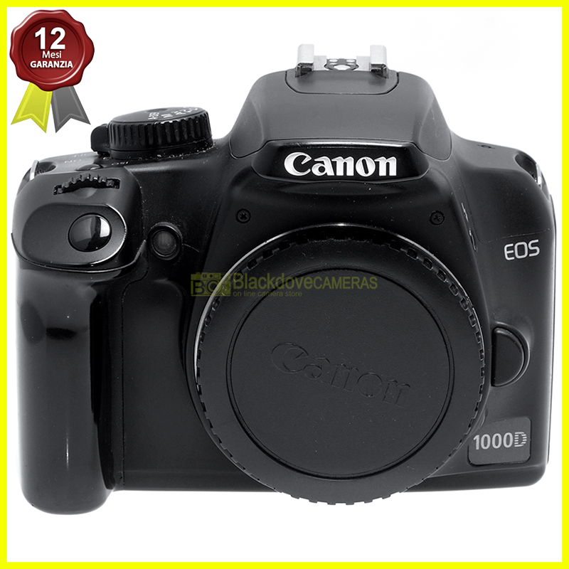 Fotocamera digitale Canon EOS 1000D nero. Macchina fotografica reflex 10,1Mp