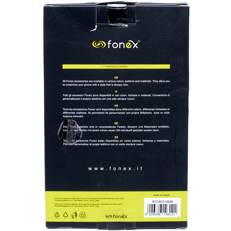 Custodia a libro Fonex Skin Identity book per Huawei P8. P-8 case.