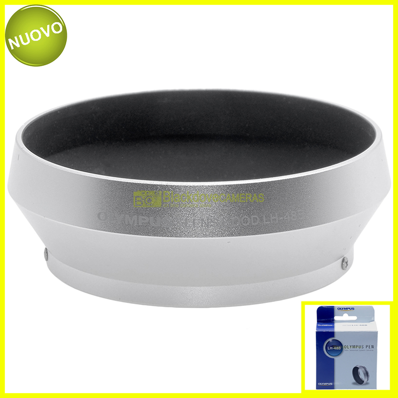 Olympus LH-48B silver paraluce originale per M Zuiko 17mm. f1,8 (micro 4/3). 