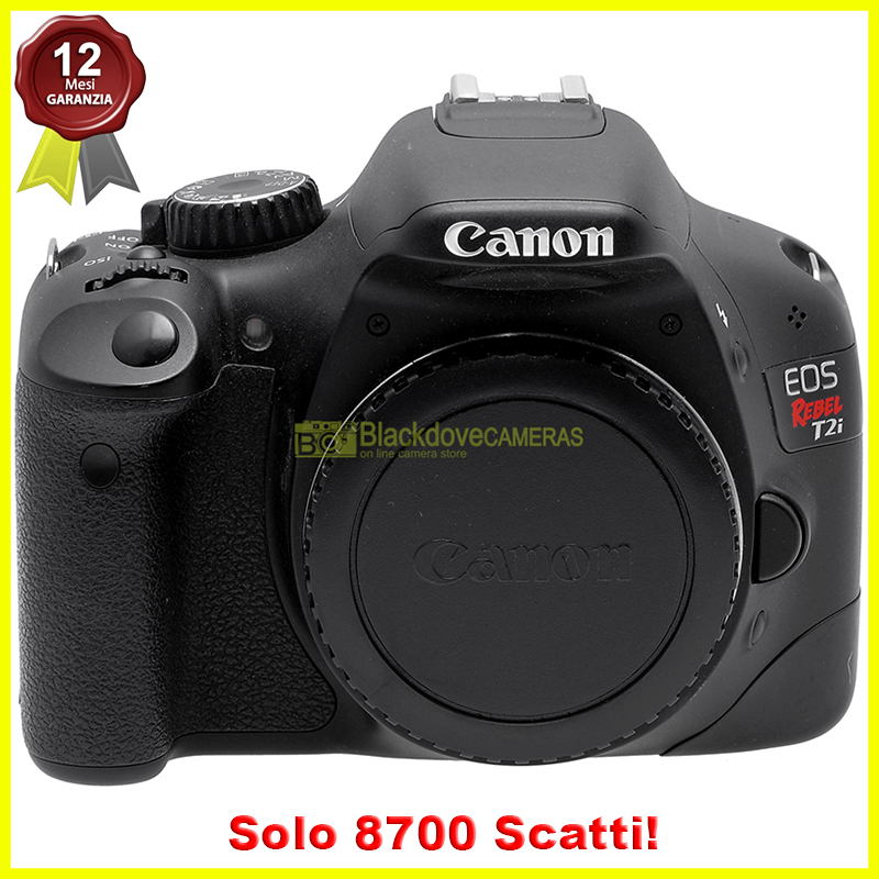 Canon EOS RebelT2i 550D Black body. Macchina fotografica reflex 18Mp Fotocamera.