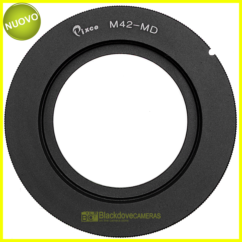 Anello adapter per obiettivi a vite M42 su fotocamere Minolta MC MD. Adattatore.
