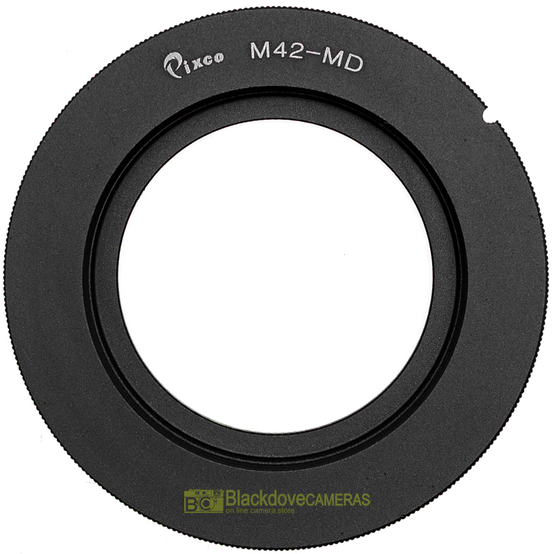 Anello adapter per obiettivi a vite M42 su fotocamere Minolta MC MD. Adattatore.