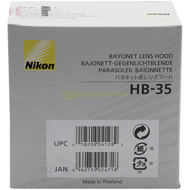 Nikon paraluce HB-35 per AF-S 18/200mm. VR. Originale. HB35 genuine lens hood