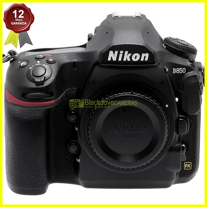 Nikon D850 body fotocamera reflex digitale 45,7Mp 4K FX. Macchina fotografica.