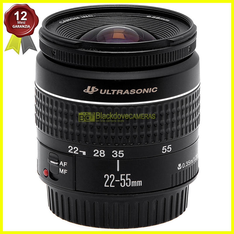 Canon EF 22/55mm f4-4,5 USM Black. Obiettivo FX Full Frame per fotocamere EOS.