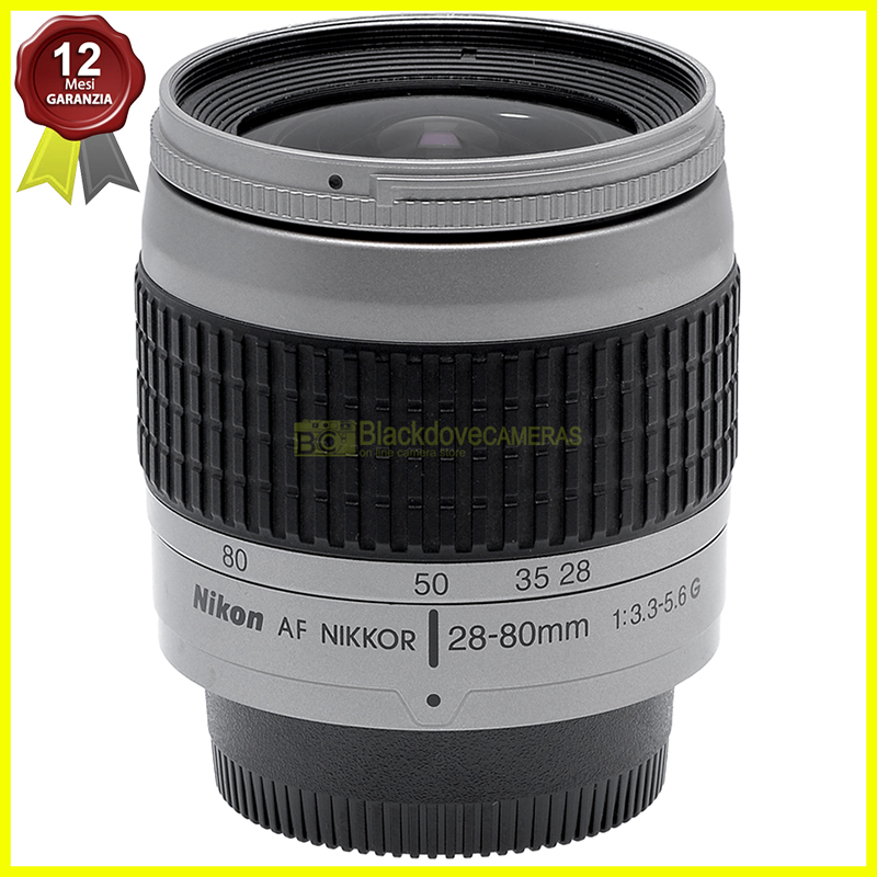 Nikon AF Nikkor 28/80mm f3,3-5,6 G Silver. Obiettivo zoom per fotocamere reflex.