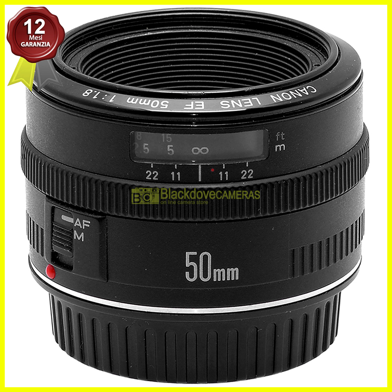 Canon EF 50mm f1,8. Obiettivo Full Frame autofocus per fotocamere EOS AF metallo
