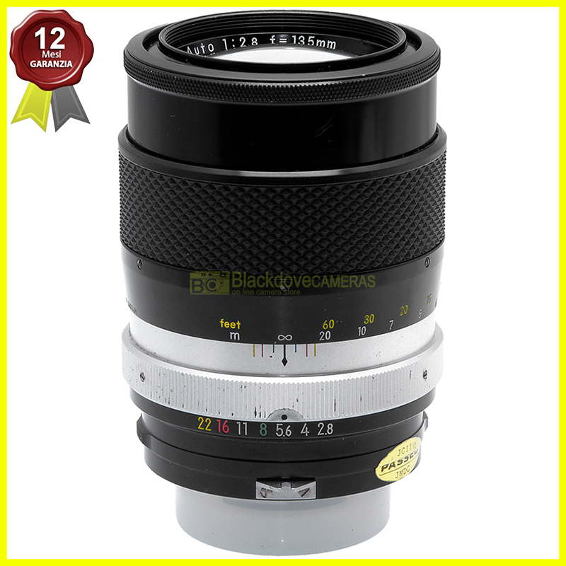 Nikon Nippon Kogaku Nikkor Japan Q Auto 135mm. f2,8 Tele obiettivo F, pre AI