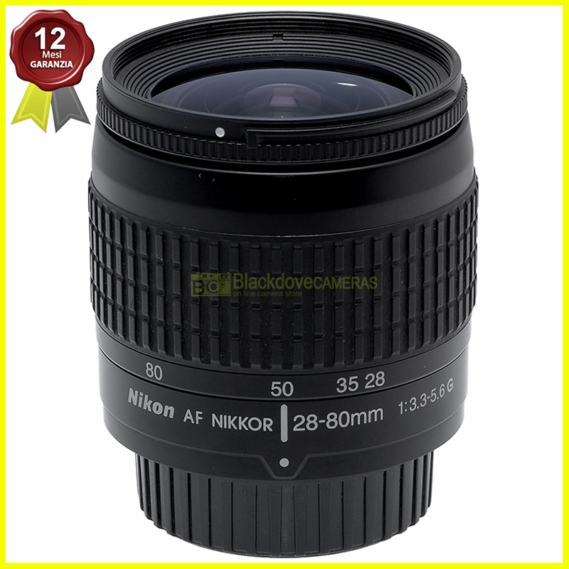 Nikon AF Nikkor 28/80mm f3,3-5,6 G Black. Obiettivo zoom per fotocamere reflex.